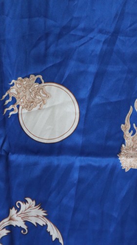 Blue Satin Dragon Print Kimono Robe Women’s Japanese Style Belte - photo 5