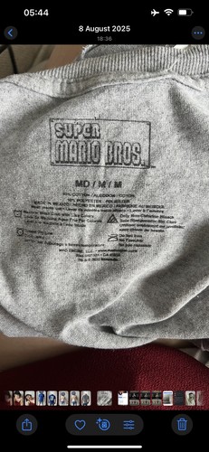Nintendo Super Mario Bros Pixels Heather gray T-Shirt Size M - photo 4