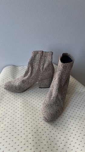 leopard print size 10 platform ankle boots