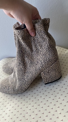 leopard print size 10 platform ankle boots - photo 3