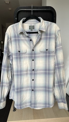 J. Crew Vintage Plaid Button Down Long Sleeved Shirt L 100% Cott