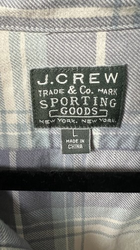 J. Crew Vintage Plaid Button Down Long Sleeved Shirt L 100% Cott - photo 3
