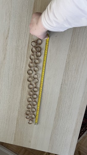 Belt Gold tone Metal Chain Link Hip High Waist S/M - photo 4