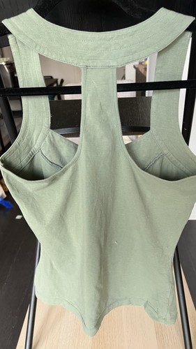 y2k womens green vintage tank Top 95% Cotton With Beads - photo 4