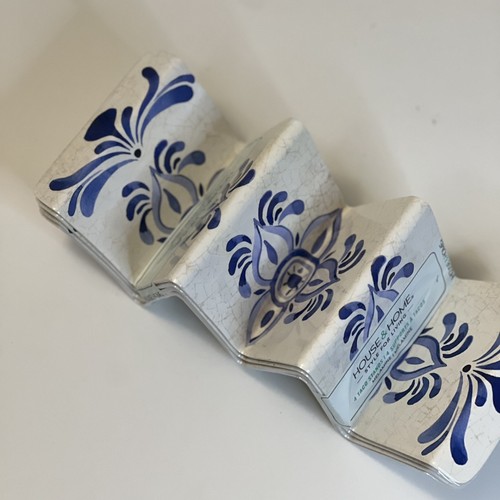 Taco stand traditional blue and white ceramic tile patterns