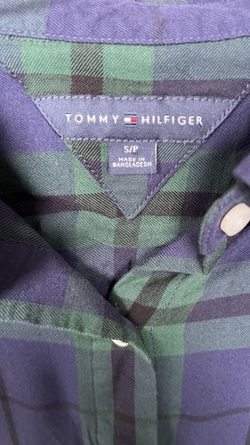 Tommy Hilfiger Button Down Shirt Women Plaid Green And Blue - photo 4