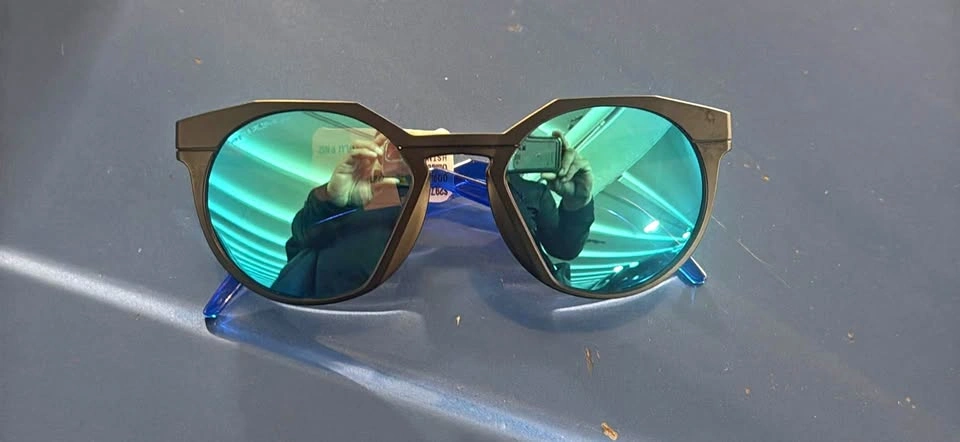 Oakley HSTN Sunglasses Blue Mirror Lenses Blue Arms