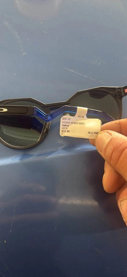 Oakley HSTN Sunglasses Blue Mirror Lenses Blue Arms - photo 3