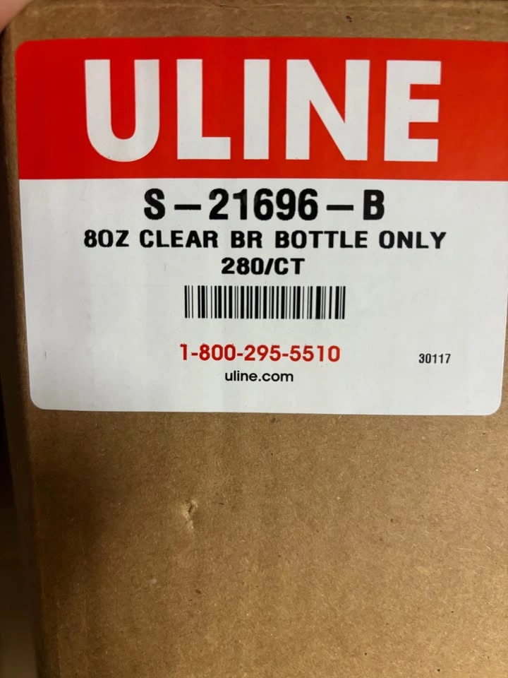 Uline 8oz and 32oz Clear Plastic Juice Bottles - photo 4