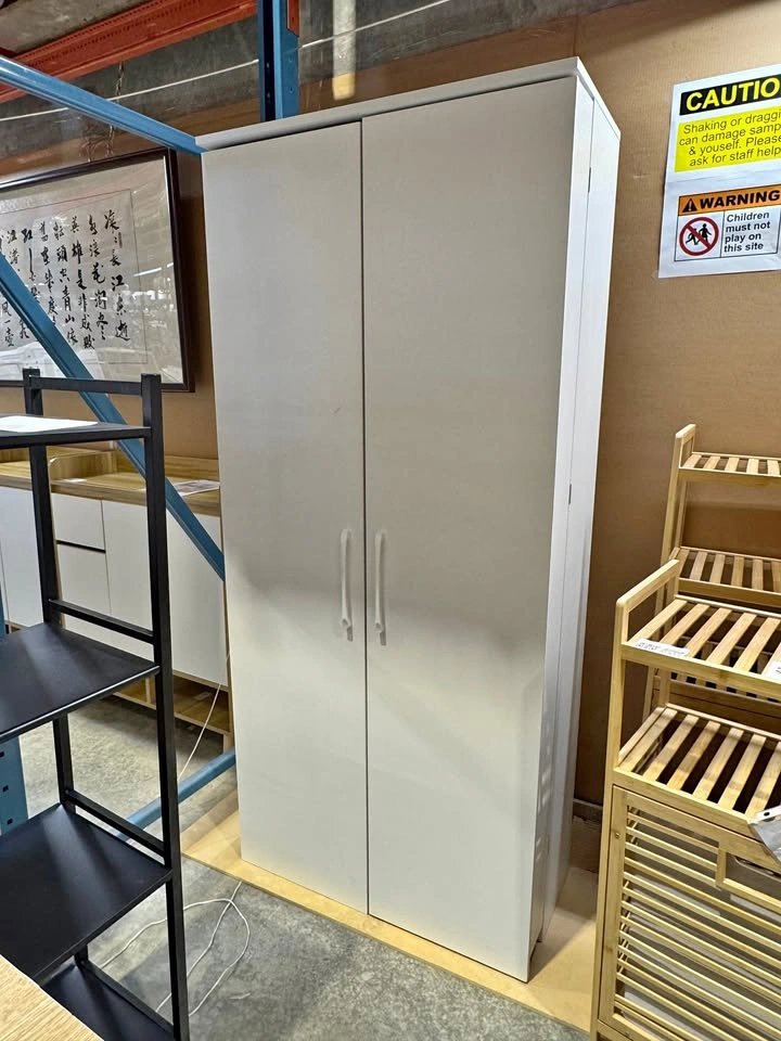 White Kitchen Pantry Cabinet with Shelves