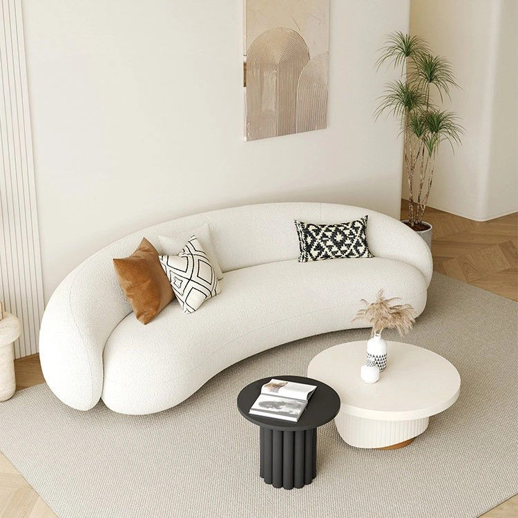 Trendy Minimalist Cloud Curve Sofa - photo 2