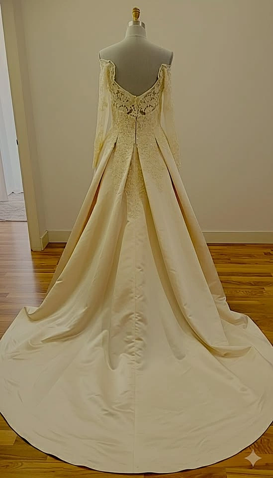 JJ's House Off-The-Shoulder Lace Wedding Dress - photo 3