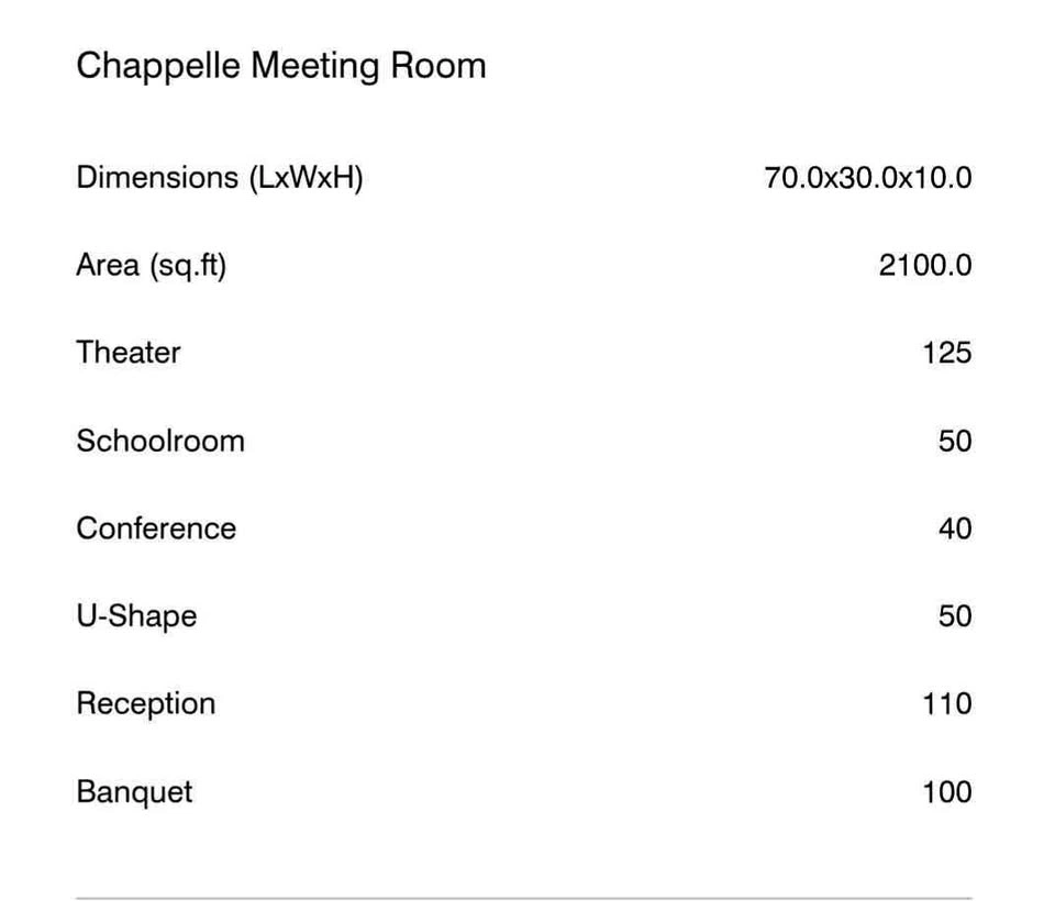 Banquet Hall/Hotel Event space transfer