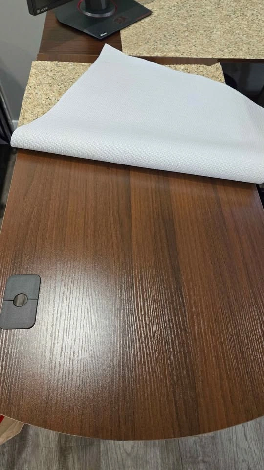 Used Corner Desk with Storage Shelves - photo 3