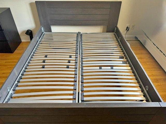 Premium Solid Wood European Queen Bed Frame + Adjustable Slats