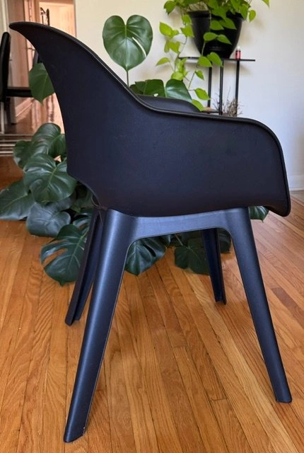 Set of 4 Keter Akola Outdoor Dining Chairs (Graphite / Charcoal) - photo 2