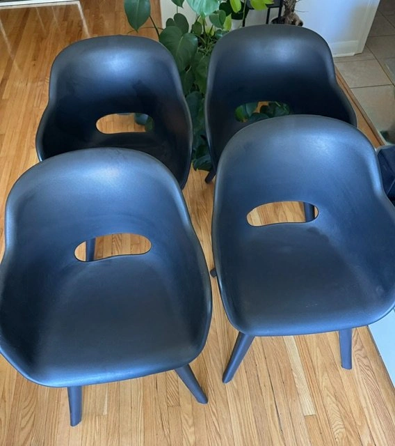 Set of 4 Keter Akola Outdoor Dining Chairs (Graphite / Charcoal) - photo 4
