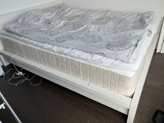 IKEA Queen Bed Frame and Mattress