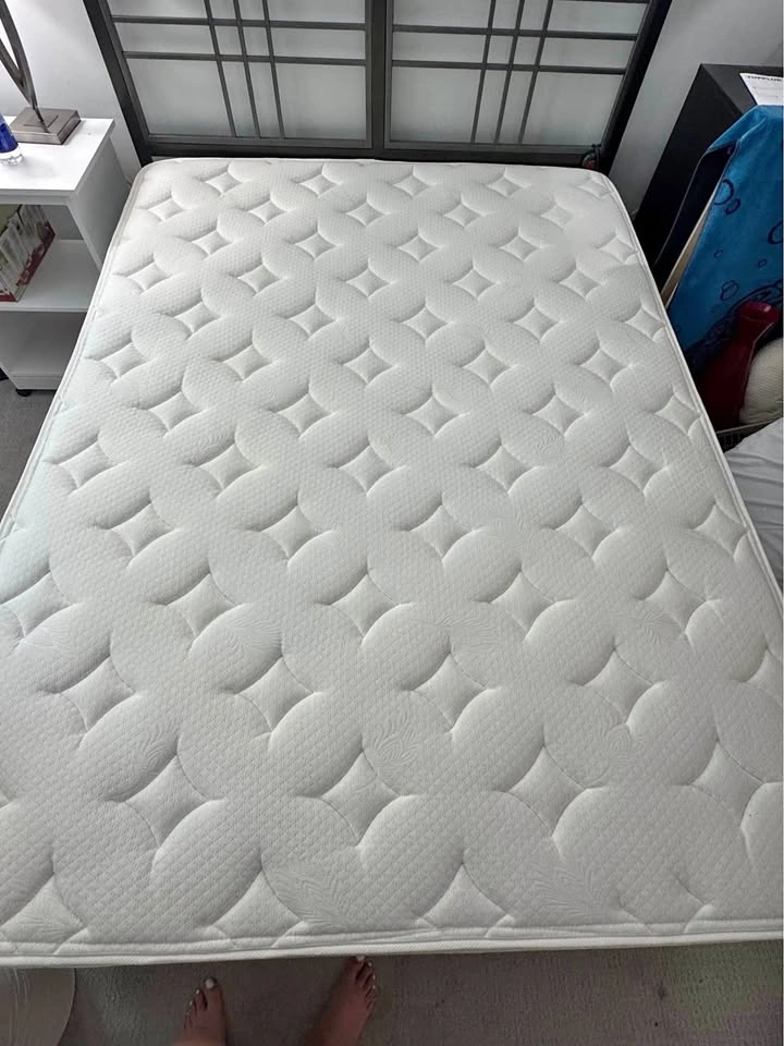 White Quilted Mattress and Box Spring Set