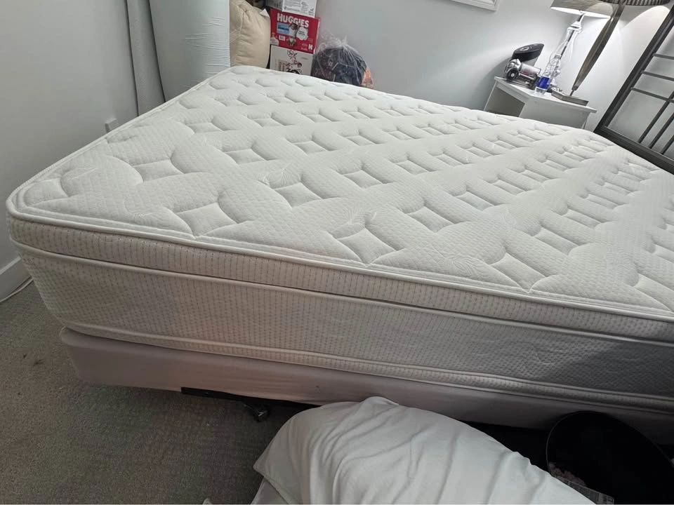 White Quilted Mattress and Box Spring Set - photo 5