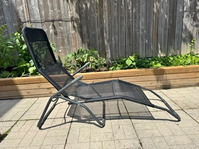 JYSK LOMMA Outdoor Chaise Lounge Chair – Black