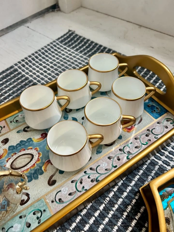 Vintage Middle Eastern Tea & Coffee Serving Set with Matching Tr - photo 5