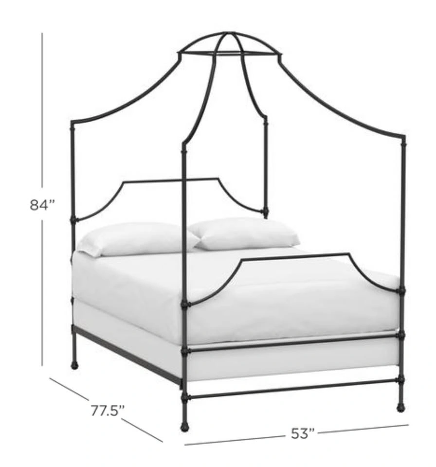 Pottery Barn Teen Maison Gold Metal Queen Canopy Bed - photo 3