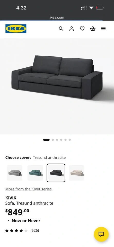 Ikea Kivik 3 seater couch - Moving sale - Must go by 07/27 - photo 3