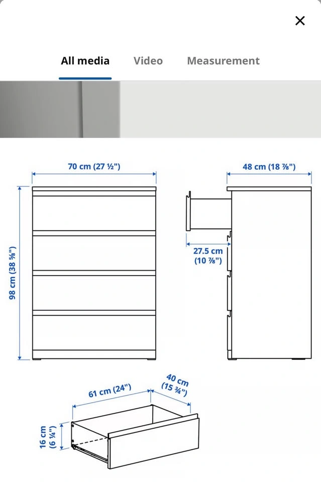 IKEA MALM 4-Drawer Chest - photo 2