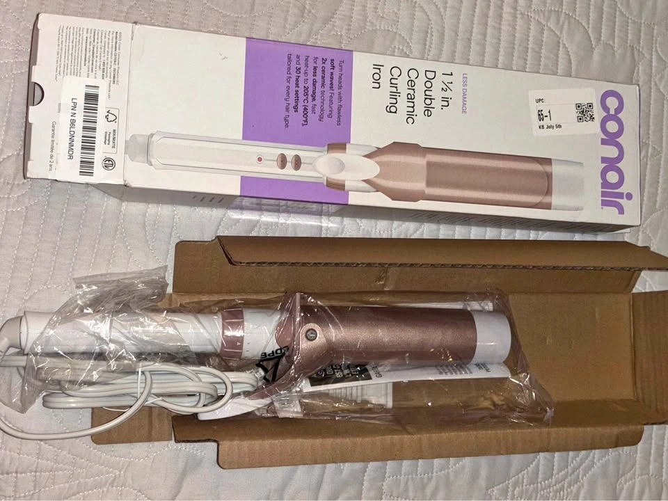 Conair Double Ceramic Curling Iron, 1.5-in Barrel