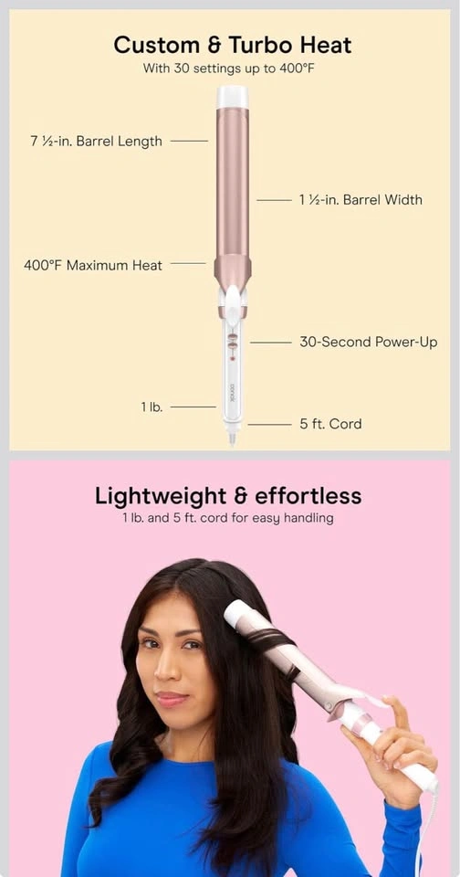 Conair Double Ceramic Curling Iron, 1.5-in Barrel - photo 5
