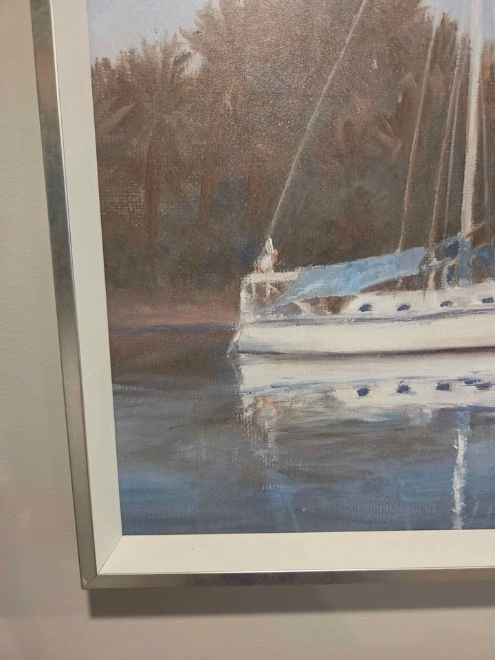 Drifting Boats Nautical Marina Framed Art by Georgia Janisse - photo 5