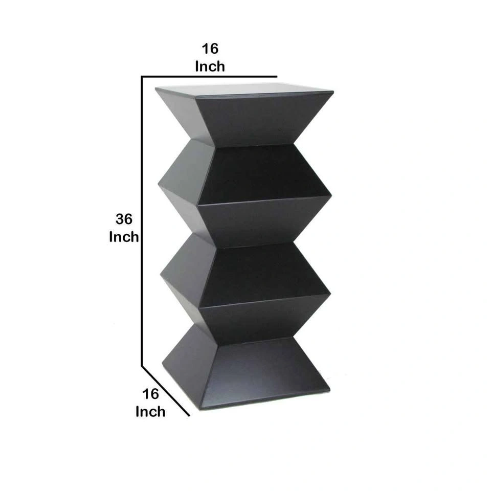 Modern Designer Black Geometric Pedestal Display Stand 36" - photo 4