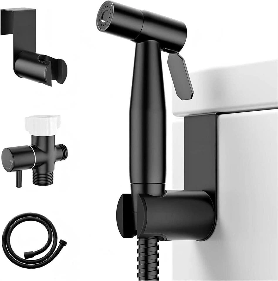 Handheld Toilet Bidet Sprayer Kit – Black – Brand New