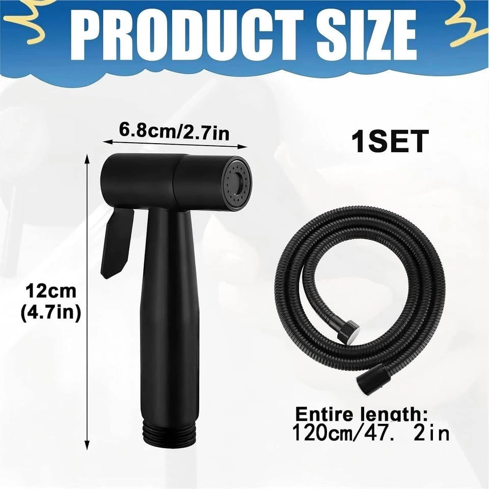 Handheld Toilet Bidet Sprayer Kit – Black – Brand New - photo 2