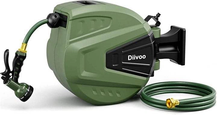 🌿 Diivoo 65FT Retractable Garden Hose Reel – Excellent Condition
