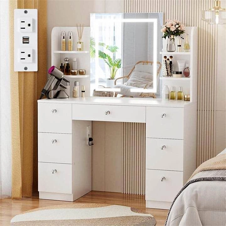 NEW VOWNER Vanity Table with Lighted Mirror – 44”
