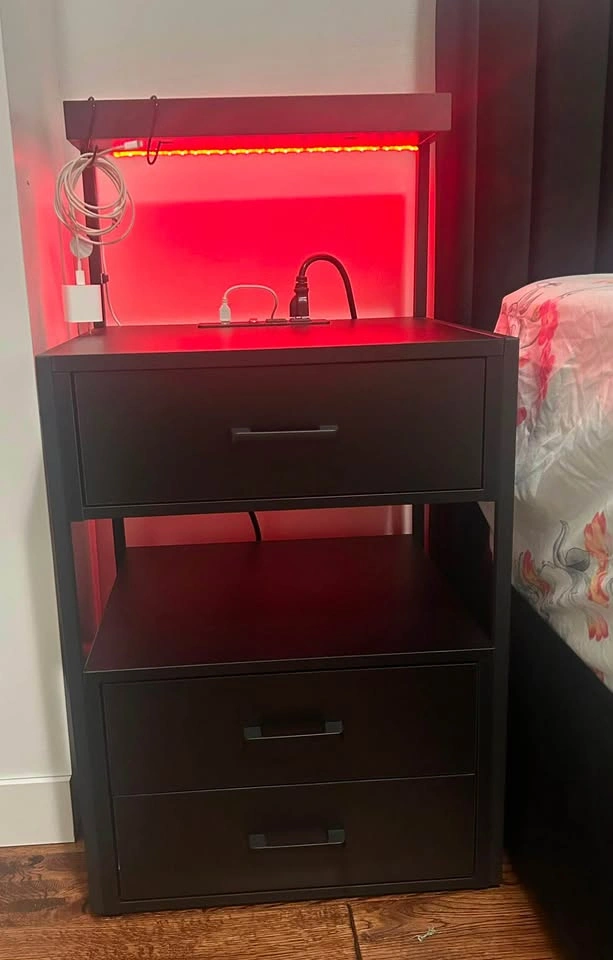 VIAGDO LED Nightstand with RGB Lights – Brand New - photo 5