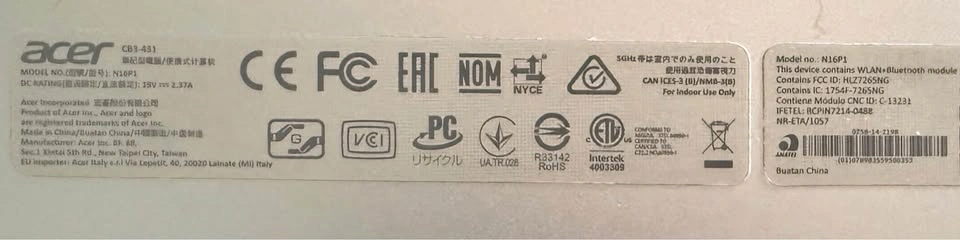 [USED] Acer Chromebook 14 (CB3-431) - photo 4