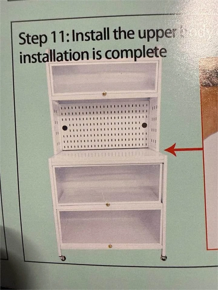 NEW 5-Tier Kitchen Baker’s Rack with Flip Cabinet Doors & Pegboa - photo 3