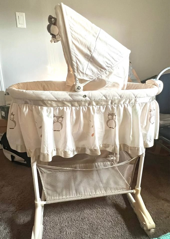 Bily Owl Pattern Baby Bassinet - photo 2