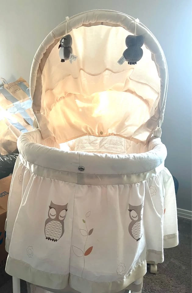 Bily Owl Pattern Baby Bassinet - photo 3