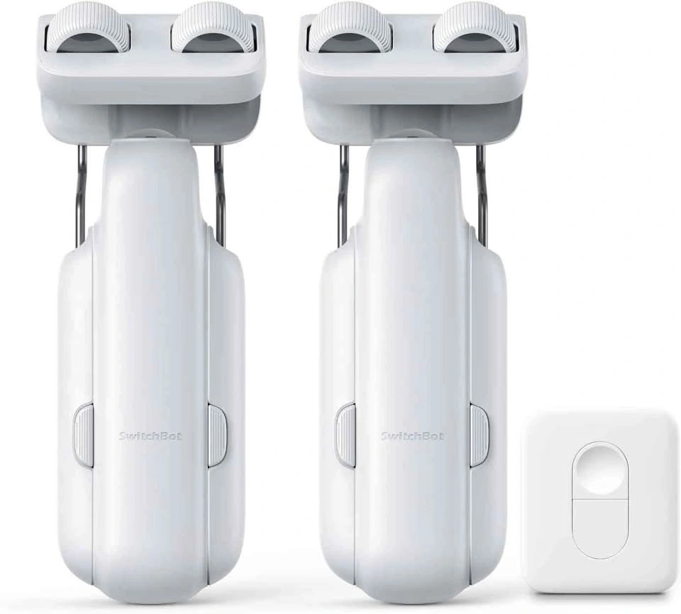 SwitchBot 2025 Automatic Curtain Opener 2-Pack w/ Remote