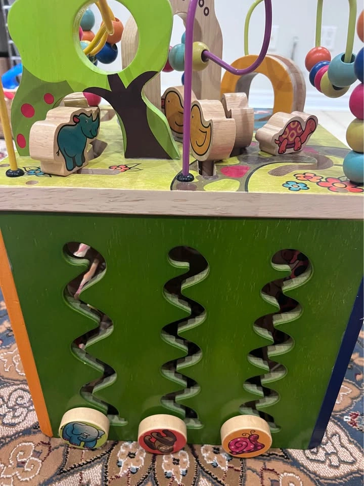 B. Toys Zany Zoo Wooden Activity Cube – Excellent Condition - photo 3