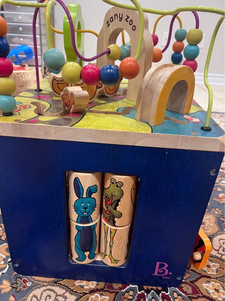 B. Toys Zany Zoo Wooden Activity Cube – Excellent Condition - photo 4
