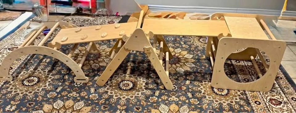 Handcrafted Montessori Pikler Climbing Set – 5 Pieces