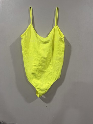 Nike Women’s Yellow One Piece Bodysuit Solid Logo Wireless Compr - photo 2