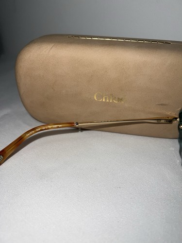 Chloé 119 Rimless Cat Eye Sunglasses Gold Metal Frame - photo 4