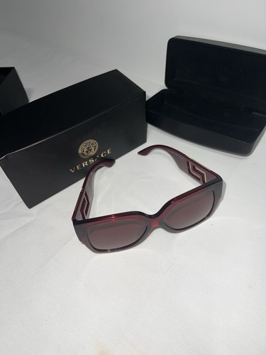 Versace 4402 Women's Rectangle Sunglasses Red Plastic - photo 4