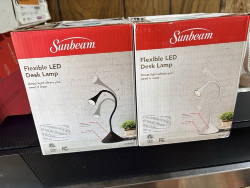 Sunbeam 20in Flexible Gooseneck LED Desk Lamp (2 for $25)